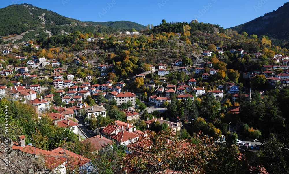 Goynuk Town, located in Bolu, Turkey, is an important tourism city with its old Ottoman houses and historical monuments.