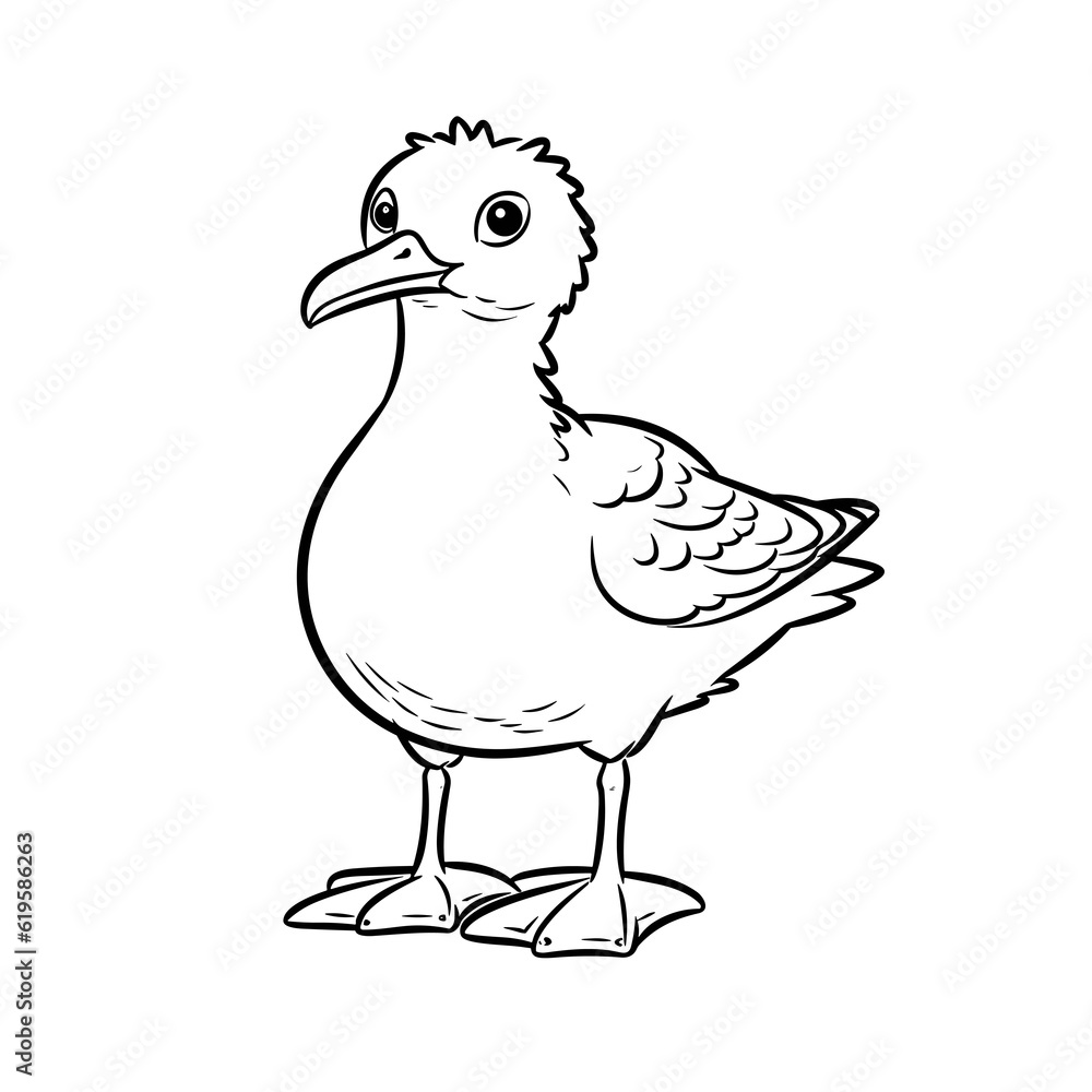 Bird, colouring book for kids, PNG illustration Bird, colouring book for kids, PNG illustration