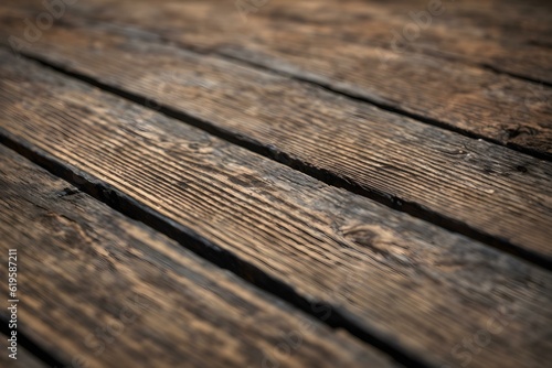 Grunge wood panels. Brown wood colored plank wall texture background. Empty brown wood table background. Mock up for your product display or montage. Generative AI