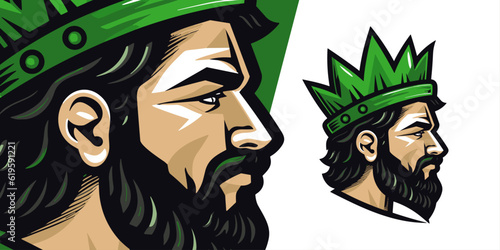 Dominate the Game: King of Weed Crown Logo Mascot for E-Sport and Sports Teams - Illustrated Vector Graphic