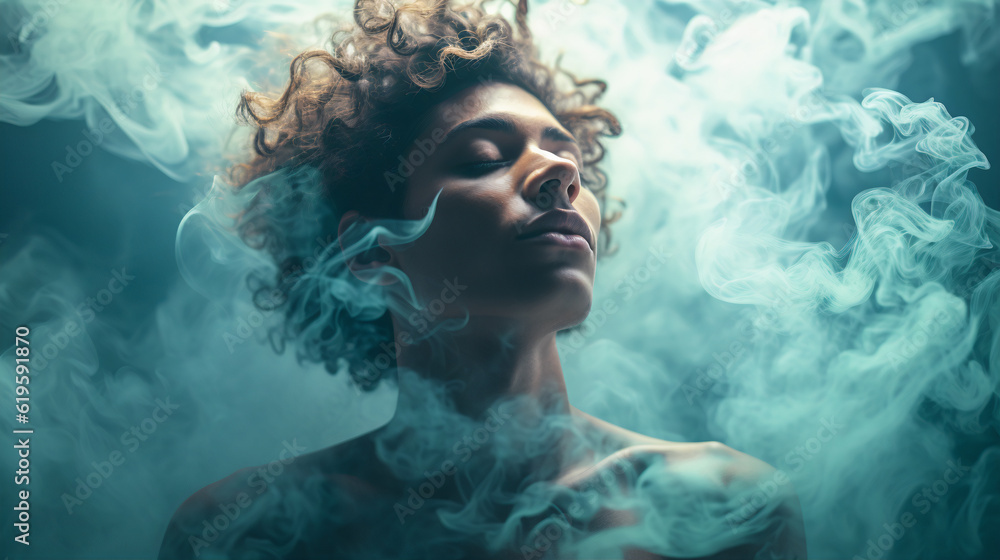 Smoke Veiled: A Photoillustration of the Mind with Ethereal Mist Smoke Veiled: A Photoillustration of the Mind with Ethereal Mist