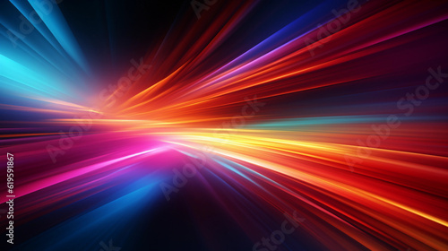 Abstract background with speedy motion blur creating flashy pattern of straight lines