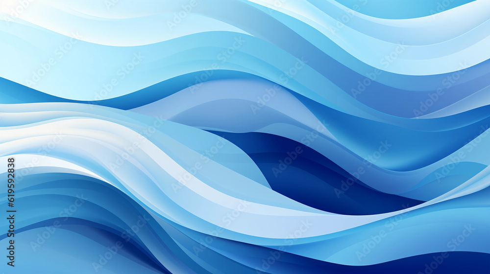 Fototapeta premium Blue wavy background
