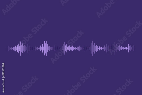 Sound Wave of Equalizer. Abstract Digital Track for Music Voice Player. Graphic Audio for Poster  Header  Cover  Social Media  Fashion Ads. Modern Vector Illustration. 