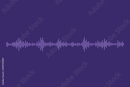 Sound Wave of Equalizer. Abstract Digital Track for Music Voice Player. Graphic Audio for Poster, Header, Cover, Social Media, Fashion Ads. Modern Vector Illustration. 