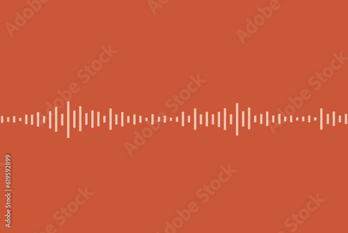 Sound Wave of Equalizer. Abstract Digital Track for Music Voice Player. Graphic Audio for Poster, Header, Cover, Social Media, Fashion Ads. Modern Vector Illustration. 