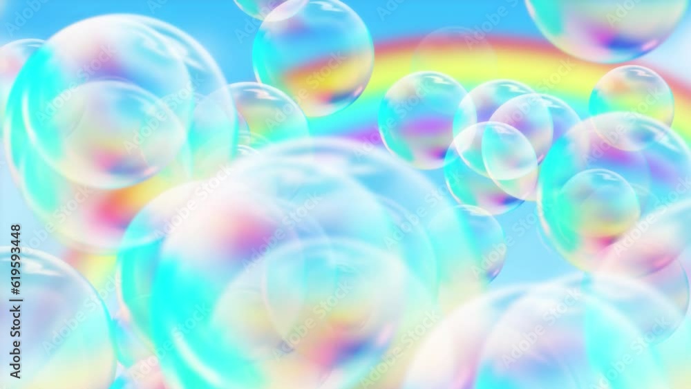 Soap bubble loop background material Soap bubble loop background material