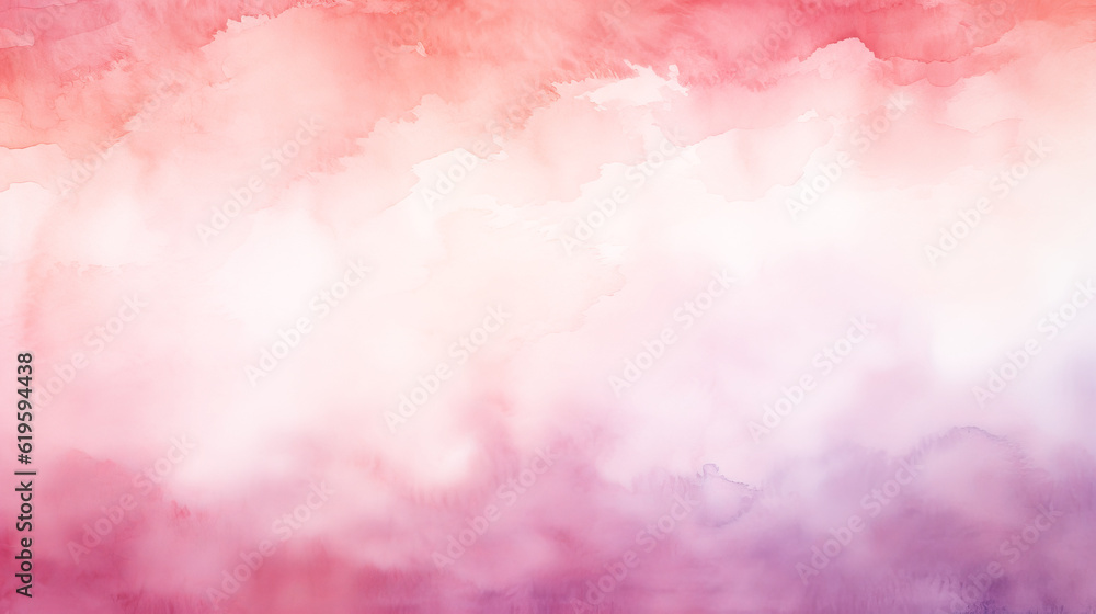 Gradient watercolor background magenta to light peach overlay