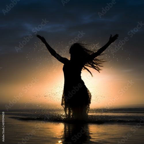 fitness girl practicing yoga at beach
