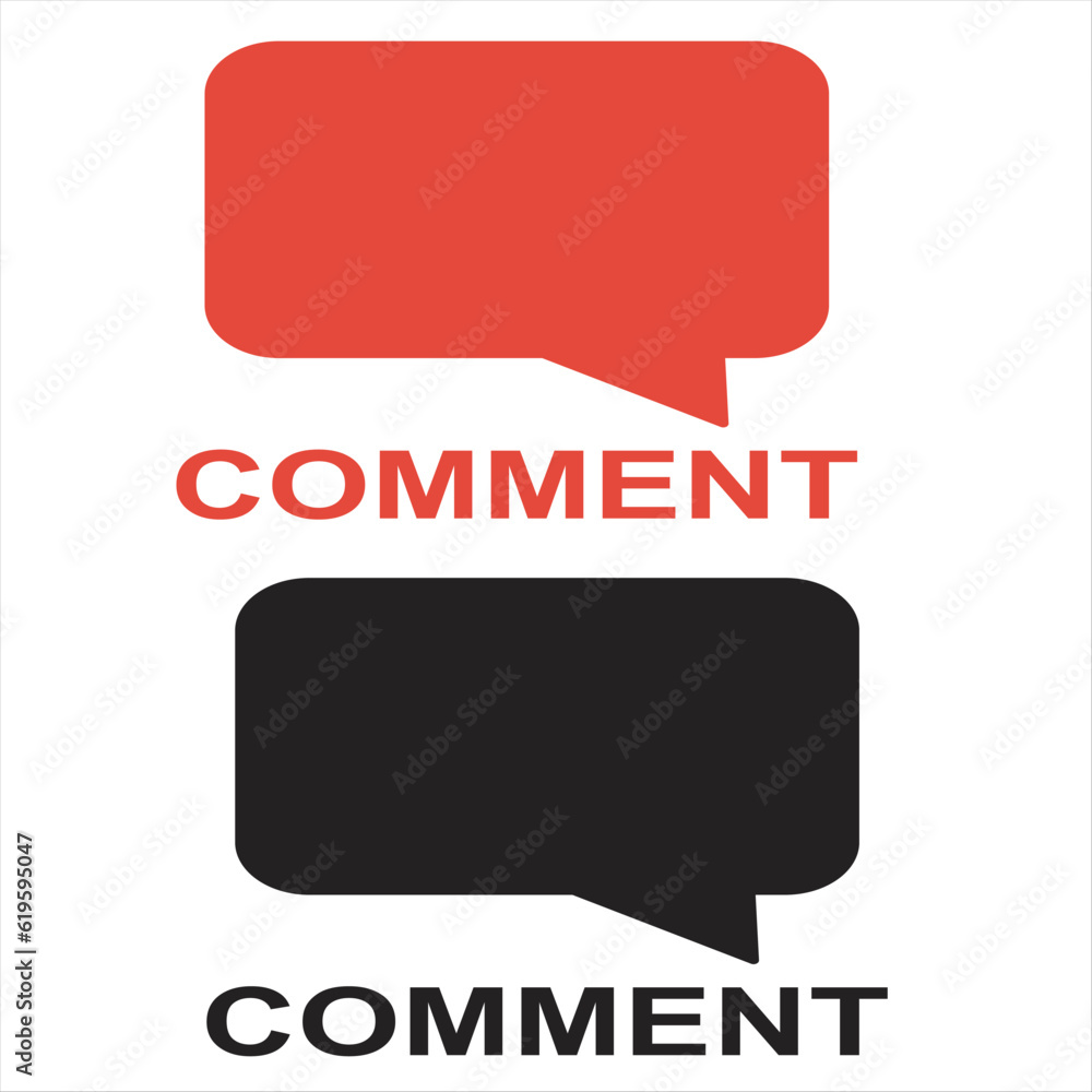 Naklejka premium Comment box sign