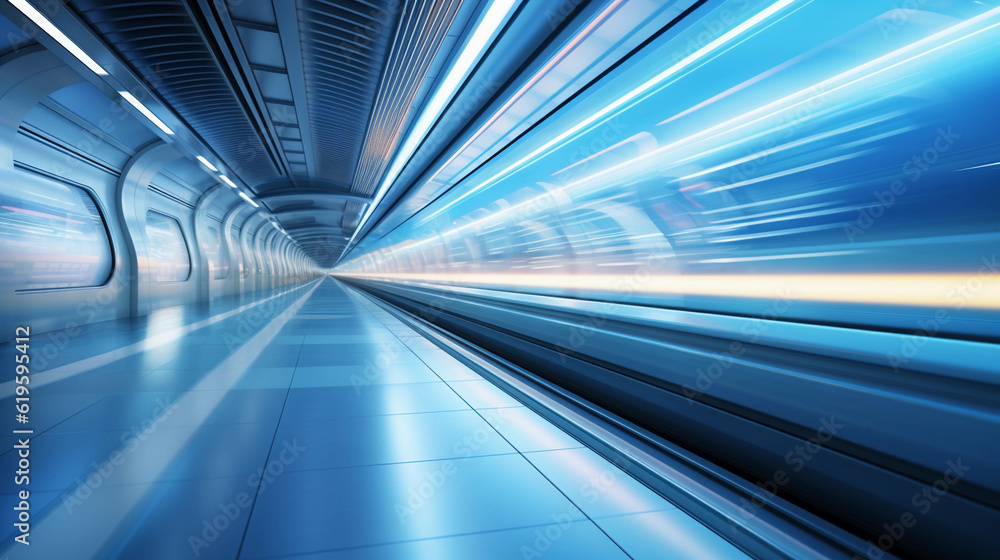 Obraz premium blurred background metro escalator