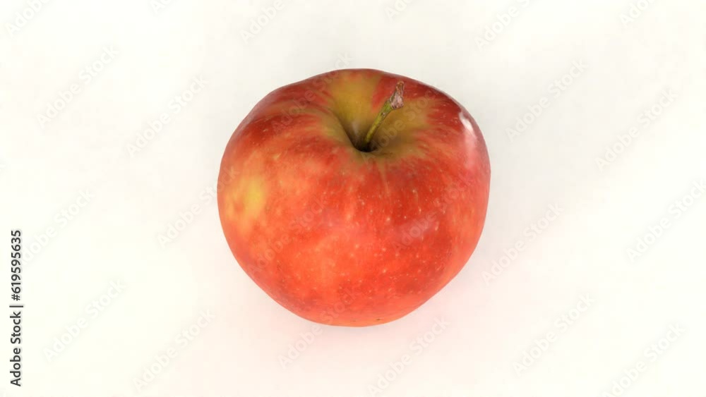 reifer vitaminreicher roter Apfel, 360° Rotation, lecker, gesund, drehen, Obst, Müsli, 4K, Freisteller
reifer vitaminreicher roter Apfel, 360° Rotation, lecker, gesund, drehen, Obst, Müsli, 4K, Freisteller