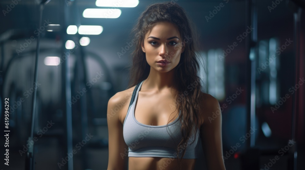 young sporty woman at the gym