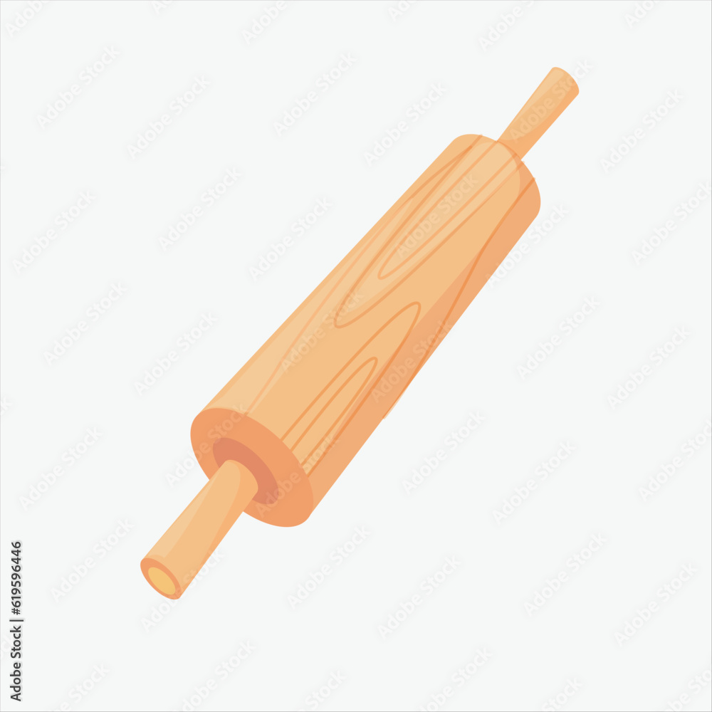 Rolling pin isolated on white background Rolling pin isolated on white background