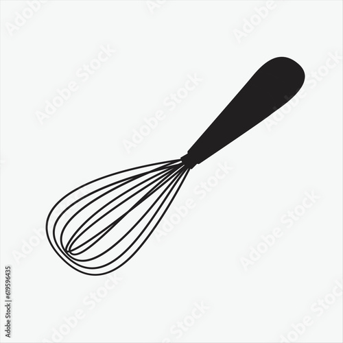 whisk on a white background