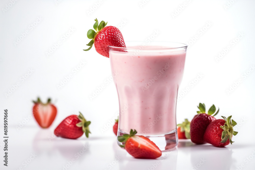 strawberry smoothie in glass,ai generated strawberry smoothie in glass,ai generated