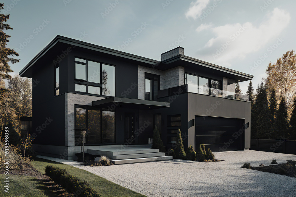 A cozy modern minimalist house in the tiny house style,ai generated A cozy modern minimalist house in the tiny house style,ai generated