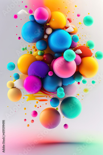Image of an abstract colorful powder splash
