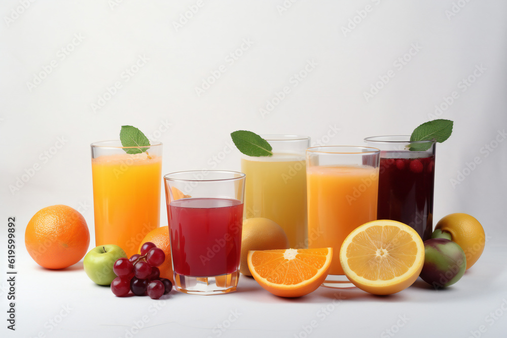 Fototapeta premium refreshing summer drinks,ai generated