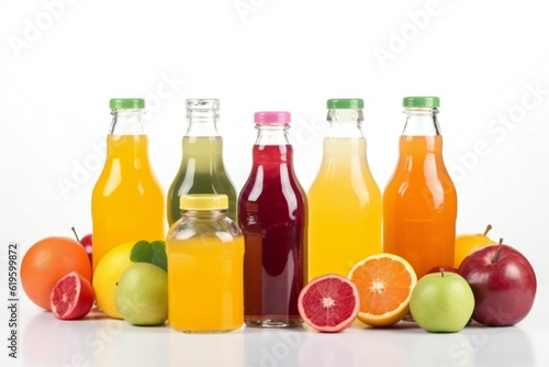 glass of juice and fruits,ai generated