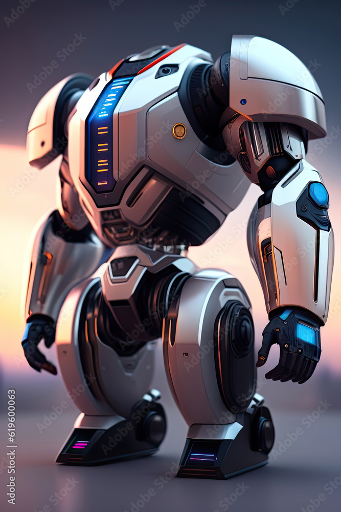 Image of a humanoid robot Image of a humanoid robot