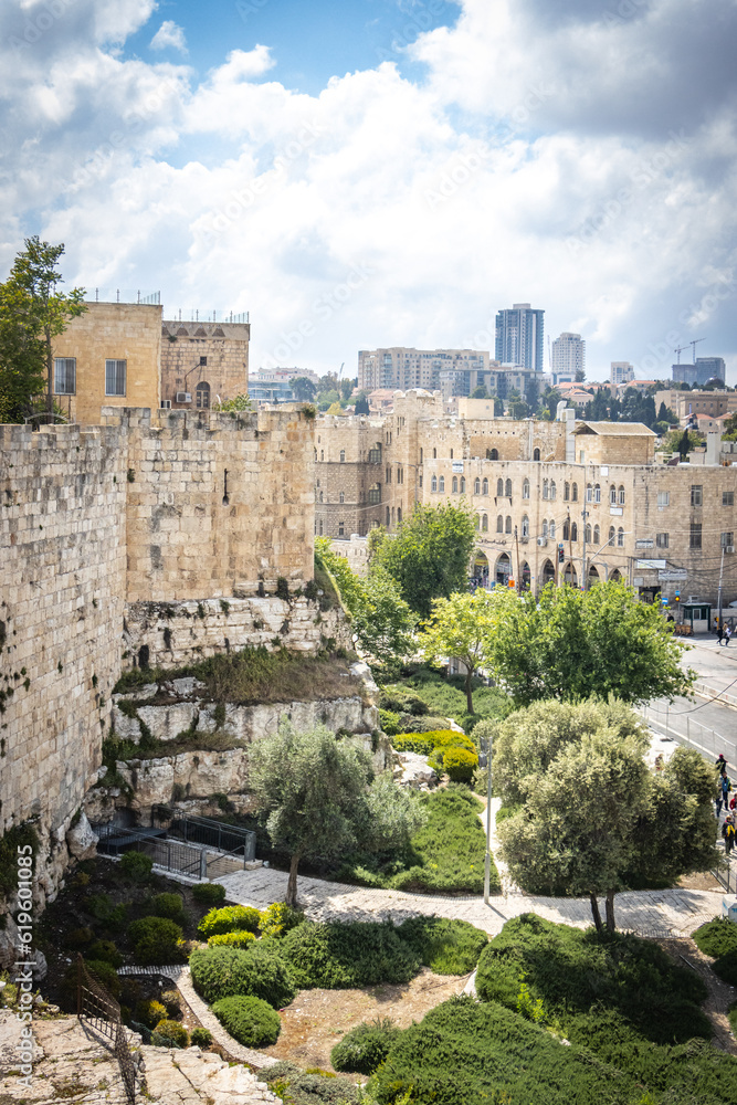old city wall, jerusalem, rampart, ramparts walk, israel, middle east