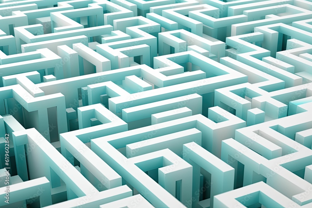 a dynamic interlacing of mint green and seafoam blue abstract shape for backgrounds, generative ai a dynamic interlacing of mint green and seafoam blue abstract shape for backgrounds, generative ai