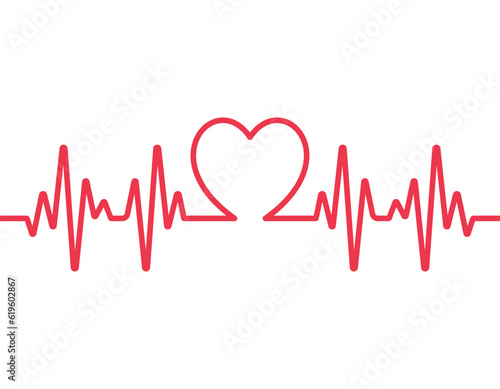 Heartbeat Line Illustration EPS Vector