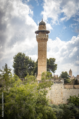 minarett  jerusalem  old city  rampart s walk  rampart  israel  middle east  religion