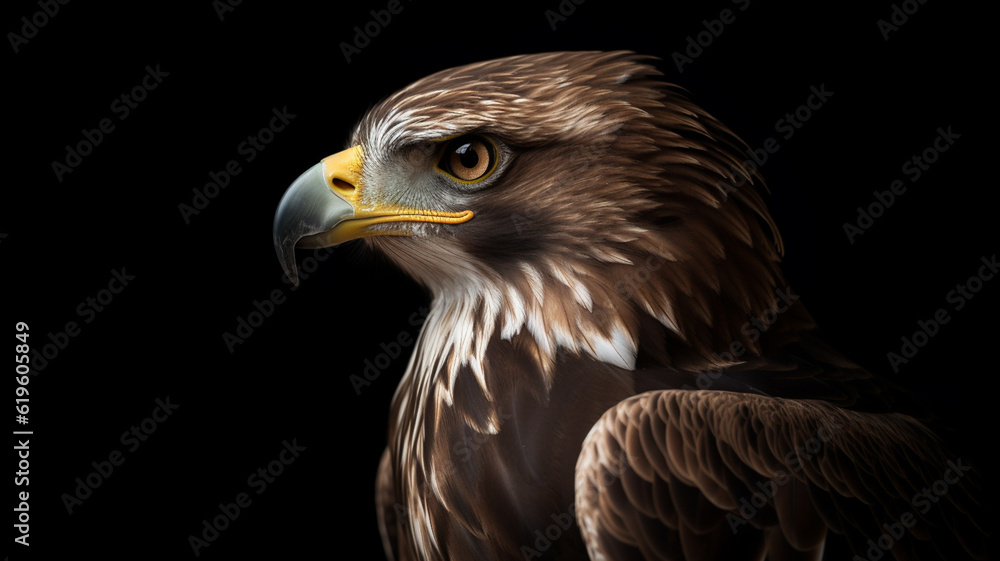 Close up on an eagle bird in nature Close up on an eagle bird in nature