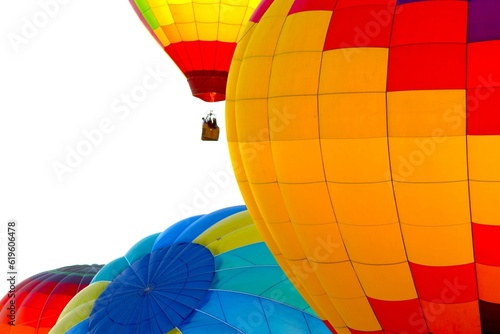 Enchanting Dawn Adventure: Colorful Hot Air Balloon Soaring in Majestic 4K Splendor