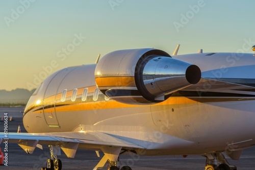 Incredible Close-Up of Jet Engine Power: Small Private Jet Airplane's Thrusting Propulsion in Stunning 4K Resolution