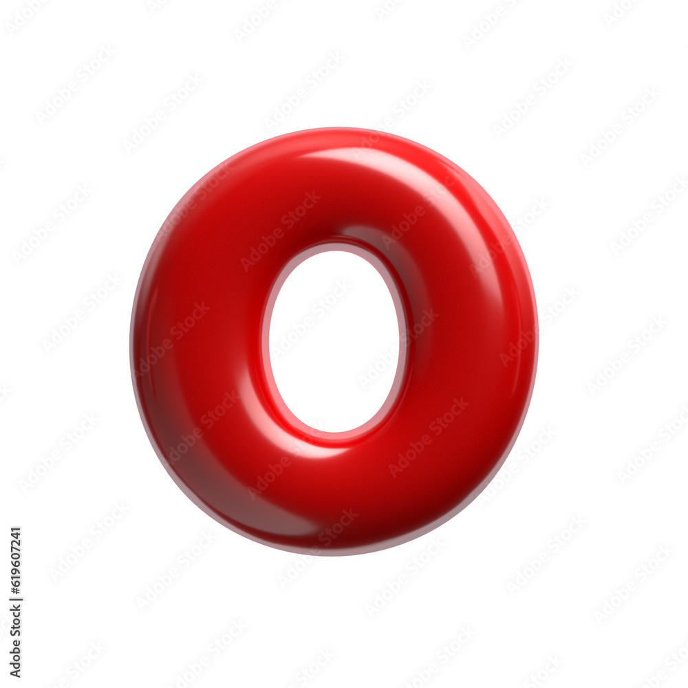 red cartoon letter O - Large 3d glossy font - suitable for events, design or passion related subjects red cartoon letter O - Large 3d glossy font - suitable for events, design or passion related subjects