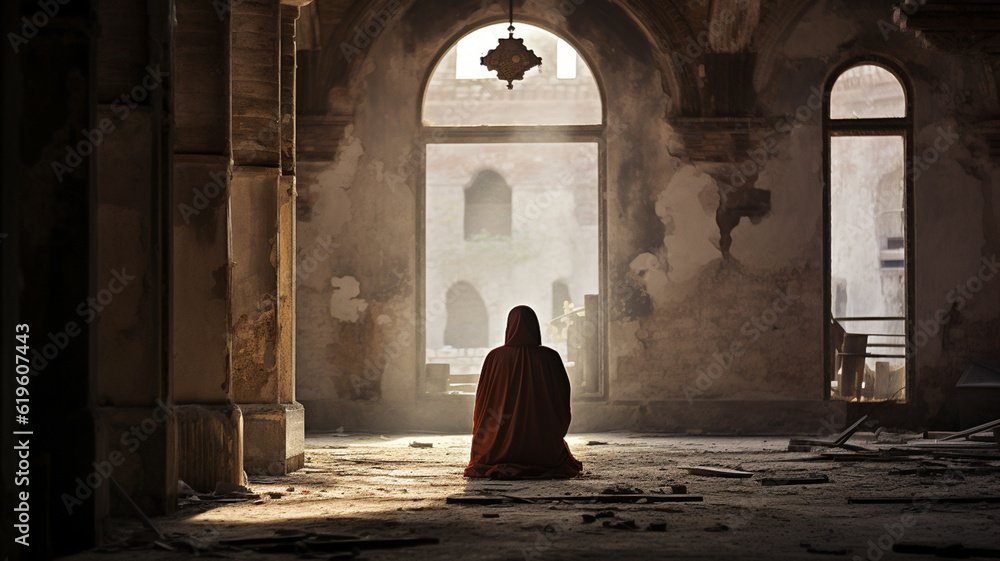 Buddhist monastery place for monks for strive for spiritual growth and enlightenment Buddhist monastery place for monks for strive for spiritual growth and enlightenment