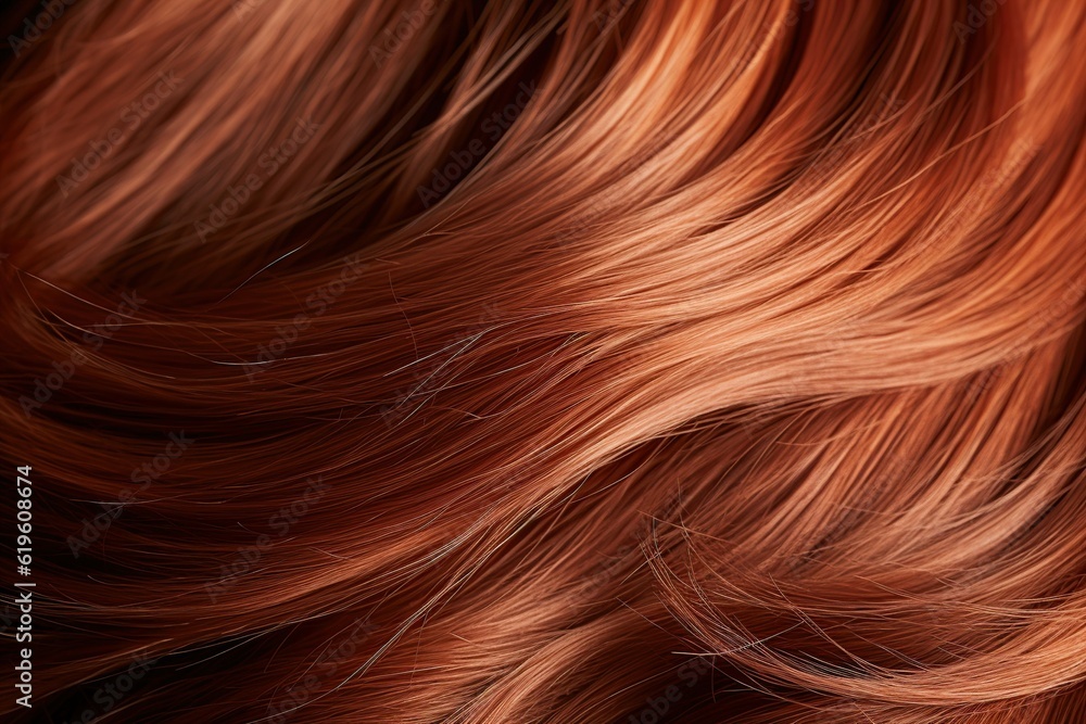 Beautiful healthy shiny hair texture with highlighted streaks, Generative ai Beautiful healthy shiny hair texture with highlighted streaks, Generative ai