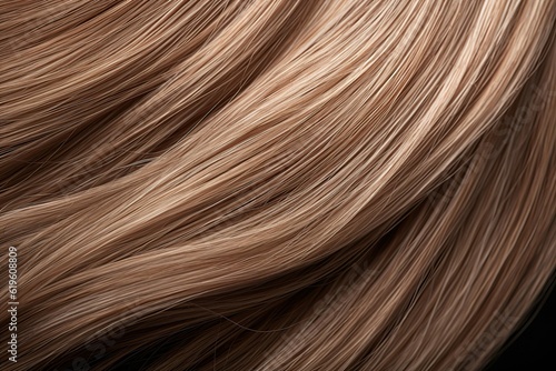 Beautiful healthy shiny hair texture with highlighted streaks, Generative ai
