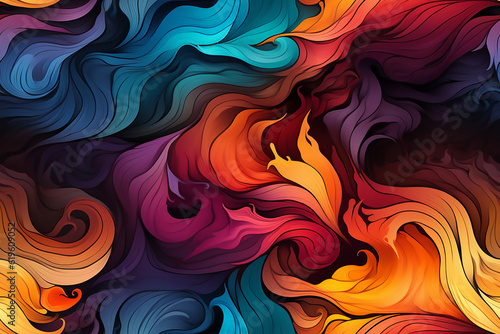 abstract colorful seamless background pattern. Generative Ai