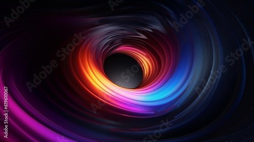 A vibrant and dynamic swirling pattern against a dark background