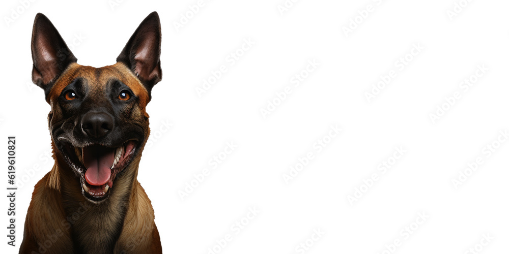 Obraz premium Malinois dog on white background centered