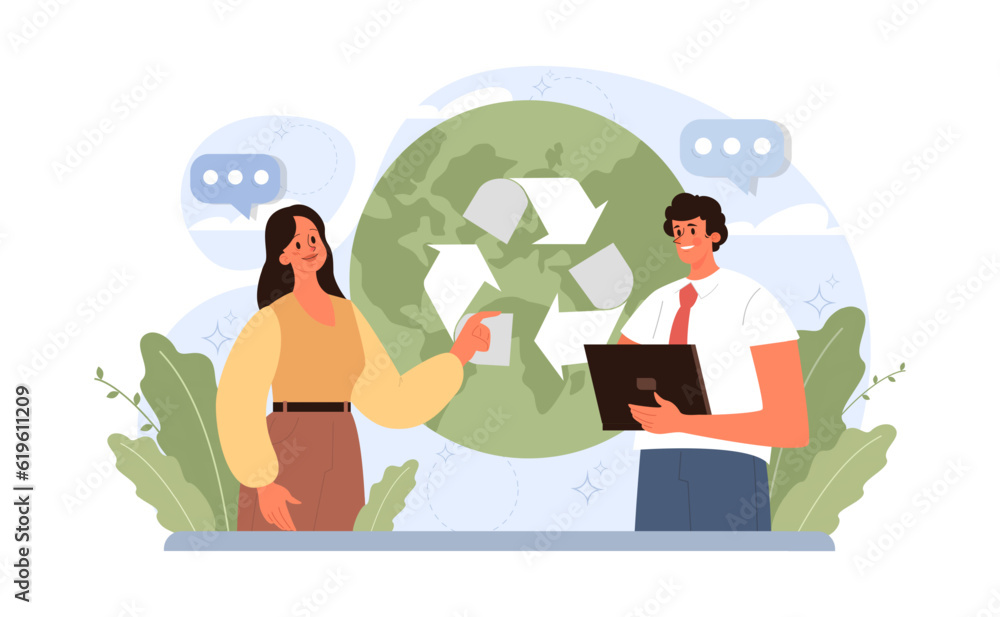 Conscious consumption. Character with eco-friendly life-style. Conscious consumption. Character with eco-friendly life-style.