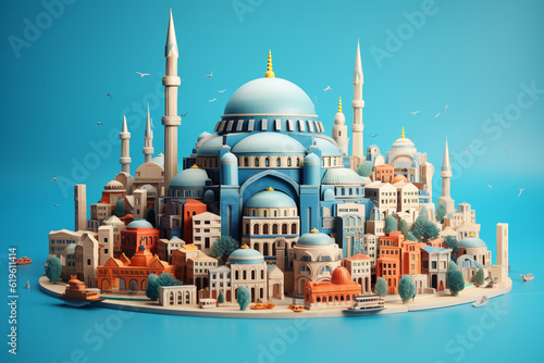 Islamic City Architure Miniature photo