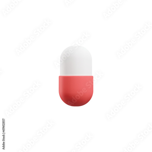 Realistic medical capsule 3D style, vector illustration