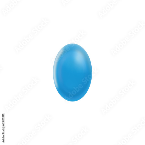Soft shell capsule with vitamin or medications, vector illustration isolated.