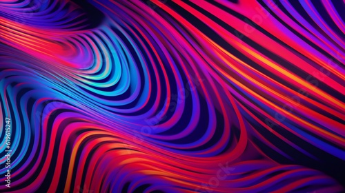 Colorful wavy lines on a vibrant background