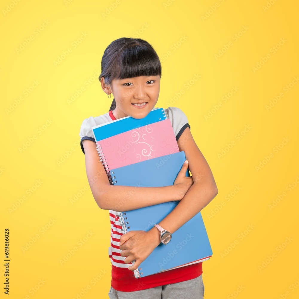 happy cute school kid posing on background happy cute school kid posing on background