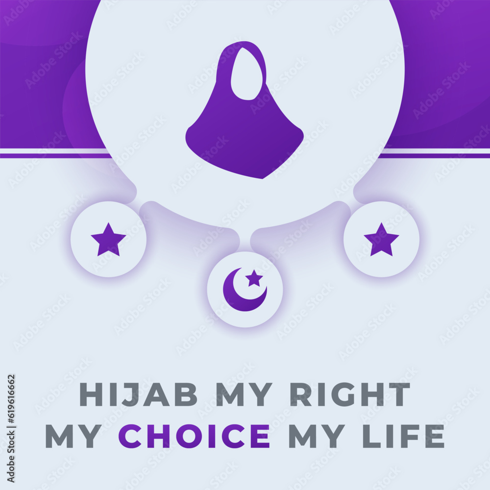 Hijab Rights Day Celebration Vector Design Illustration for Background, Poster, Banner, Advertising, Greeting Card