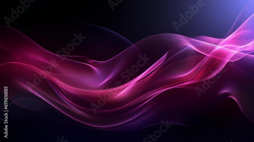 A colorful wave of smoke on a dark background