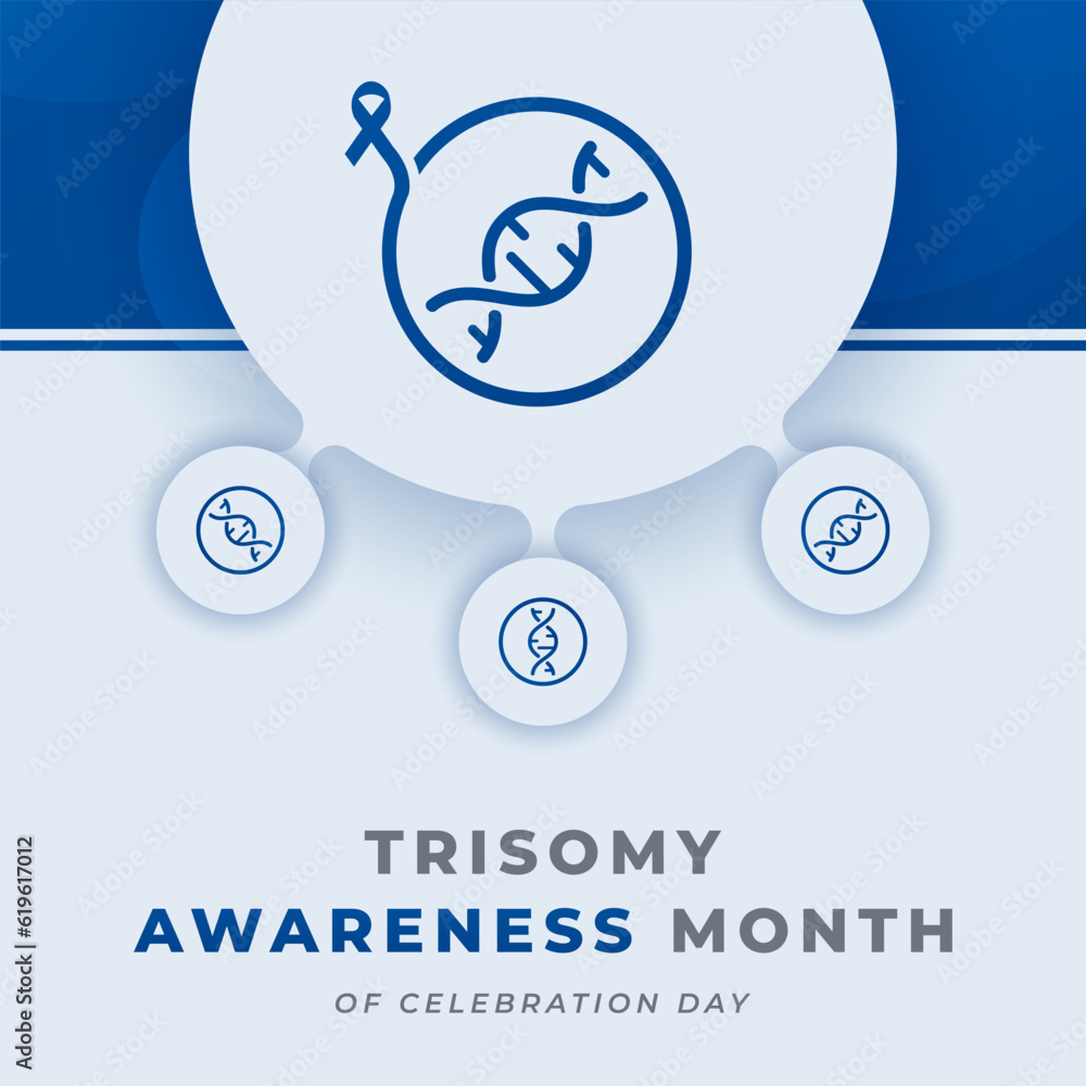 Trisomy Awareness Month Celebration Vector Design Illustration for Background, Poster, Banner, Advertising, Greeting Card Trisomy Awareness Month Celebration Vector Design Illustration for Background, Poster, Banner, Advertising, Greeting Card