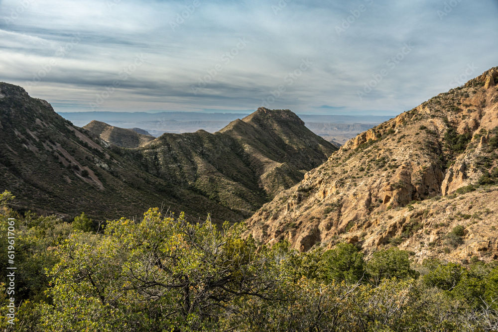 Morning Light Begins to Fill Blue Creek Canyon In Big Bend