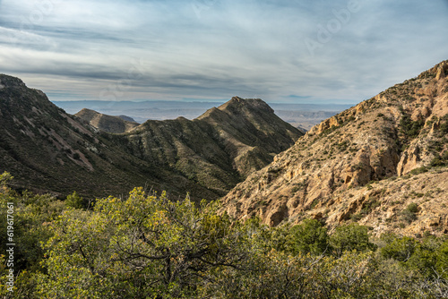 Morning Light Begins to Fill Blue Creek Canyon In Big Bend